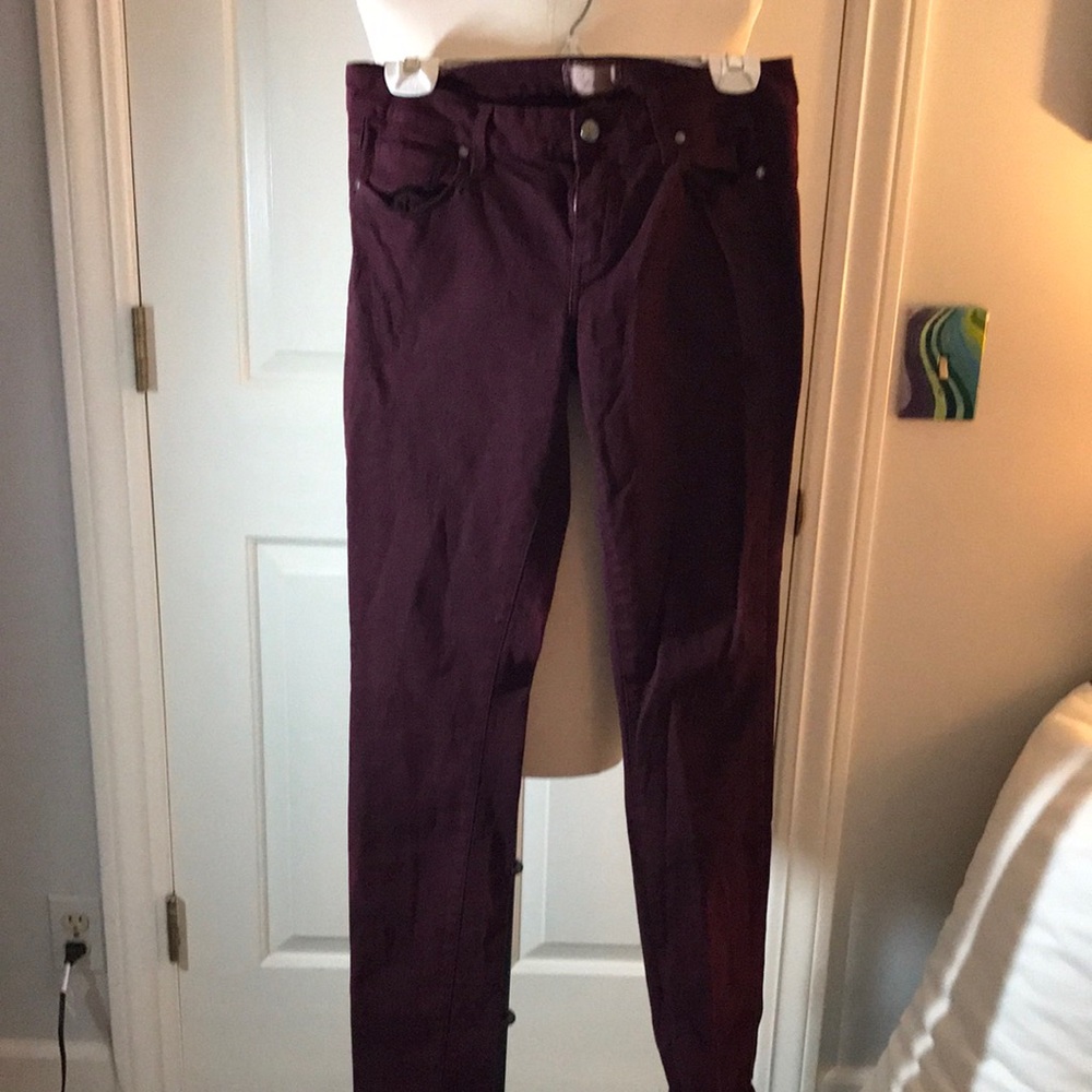 Paige wine colored jeans, 29